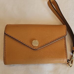 Michael Kors Tan Wristlet Clutch